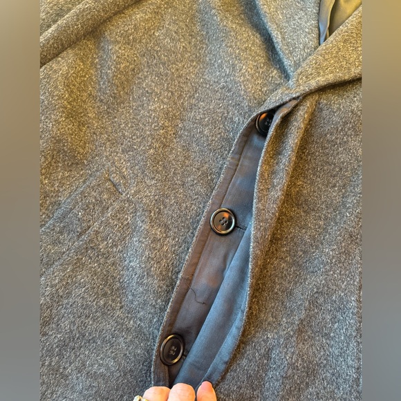 Vintage Hart Schaffner & Marx Overcoat Charcoal Gray USA Made - Picture 4 of 8